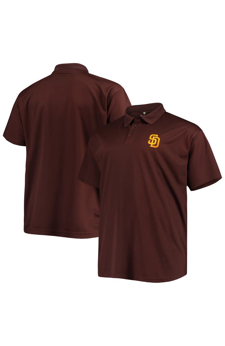 FANATICS Men's Fanatics Branded Brown San Diego Padres Big & Tall Solid Birdseye Polo, Main, color,