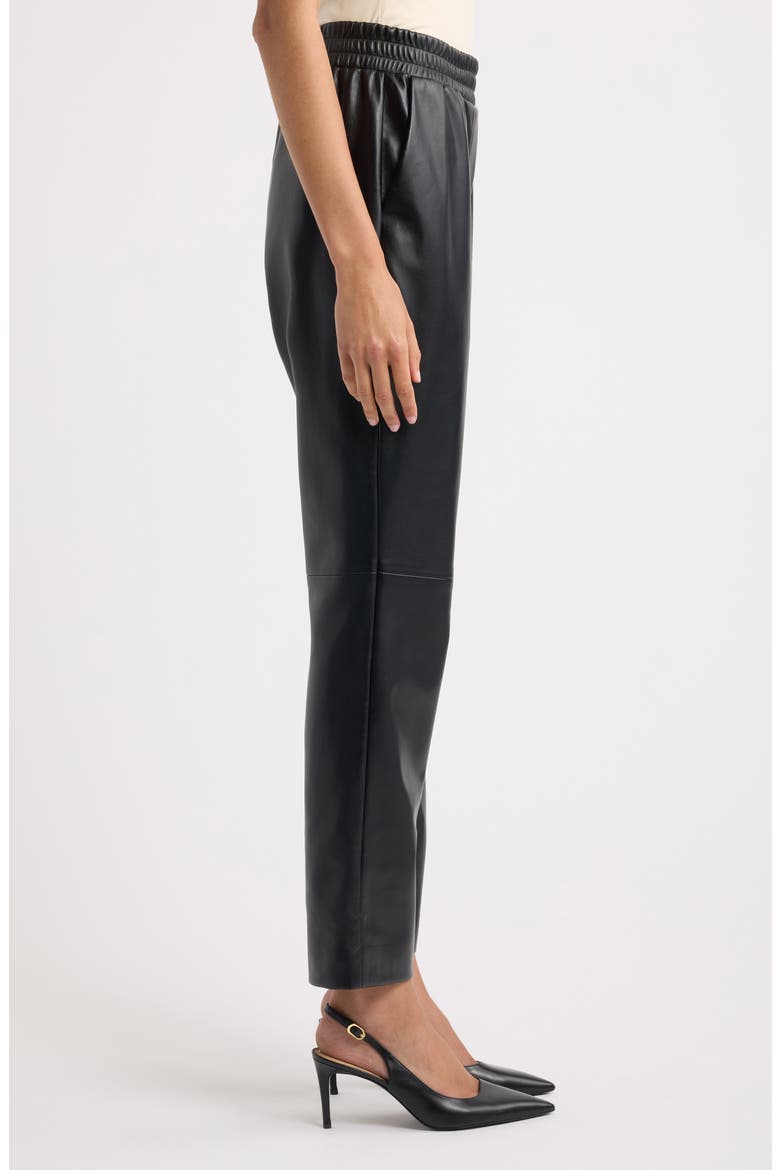 Madelyn Faux Leather Pants, Alternate, color, NOIR