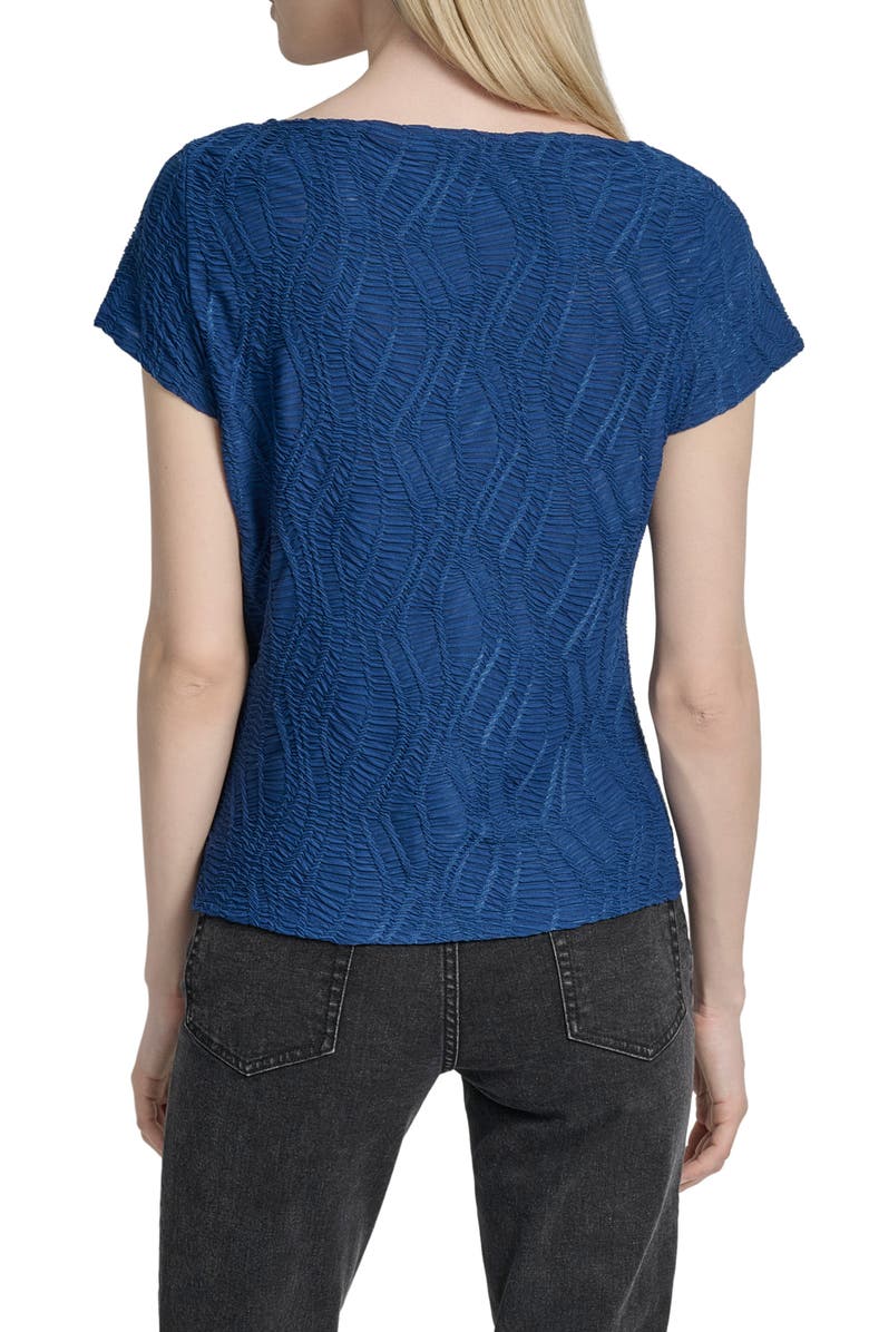 DKNY Texture Knit Top, Alternate, color, Cadet Blue