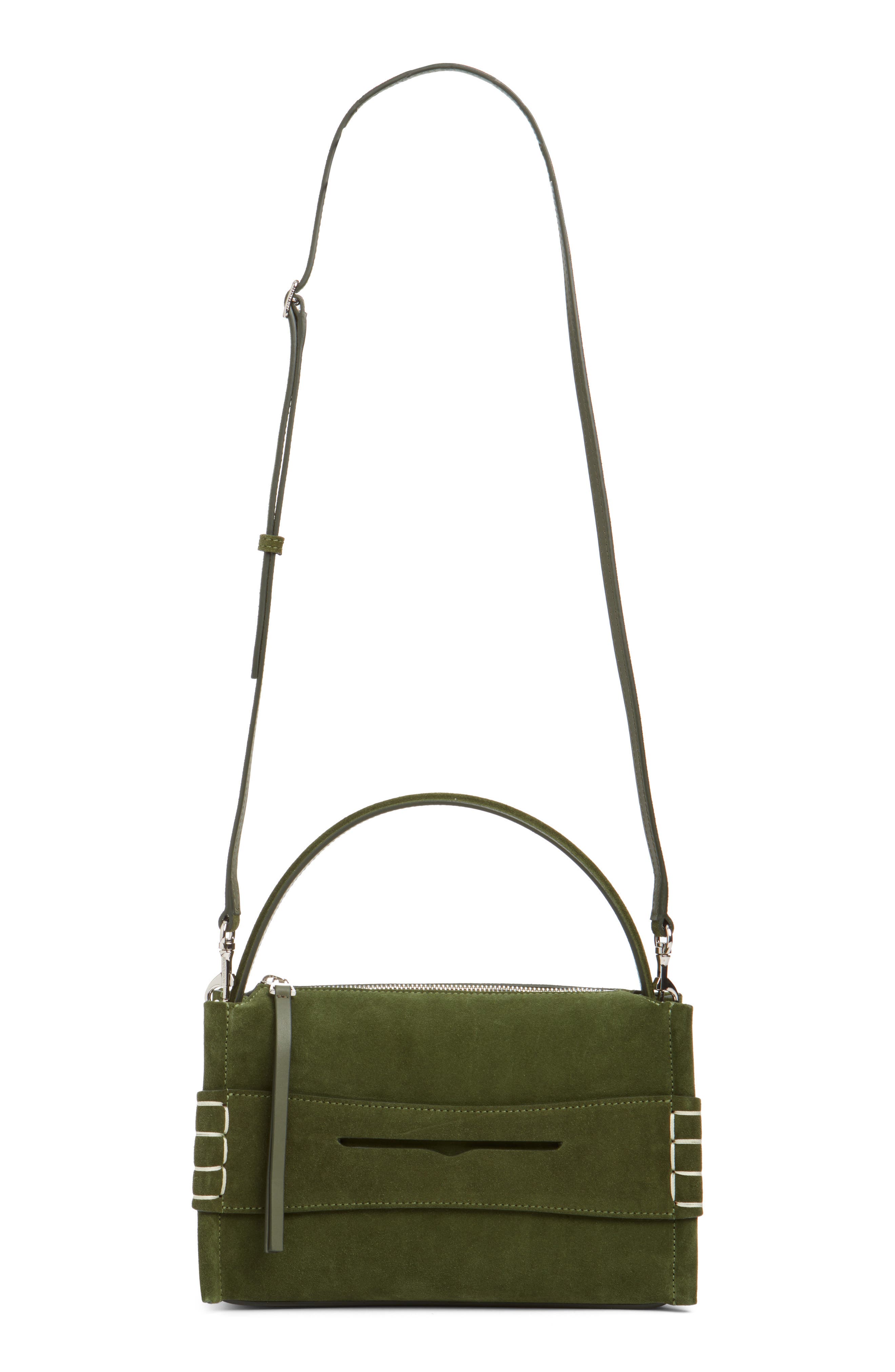 Small Loafer Suede Crossbody Bag, Alternate, color, KHAKI 575
