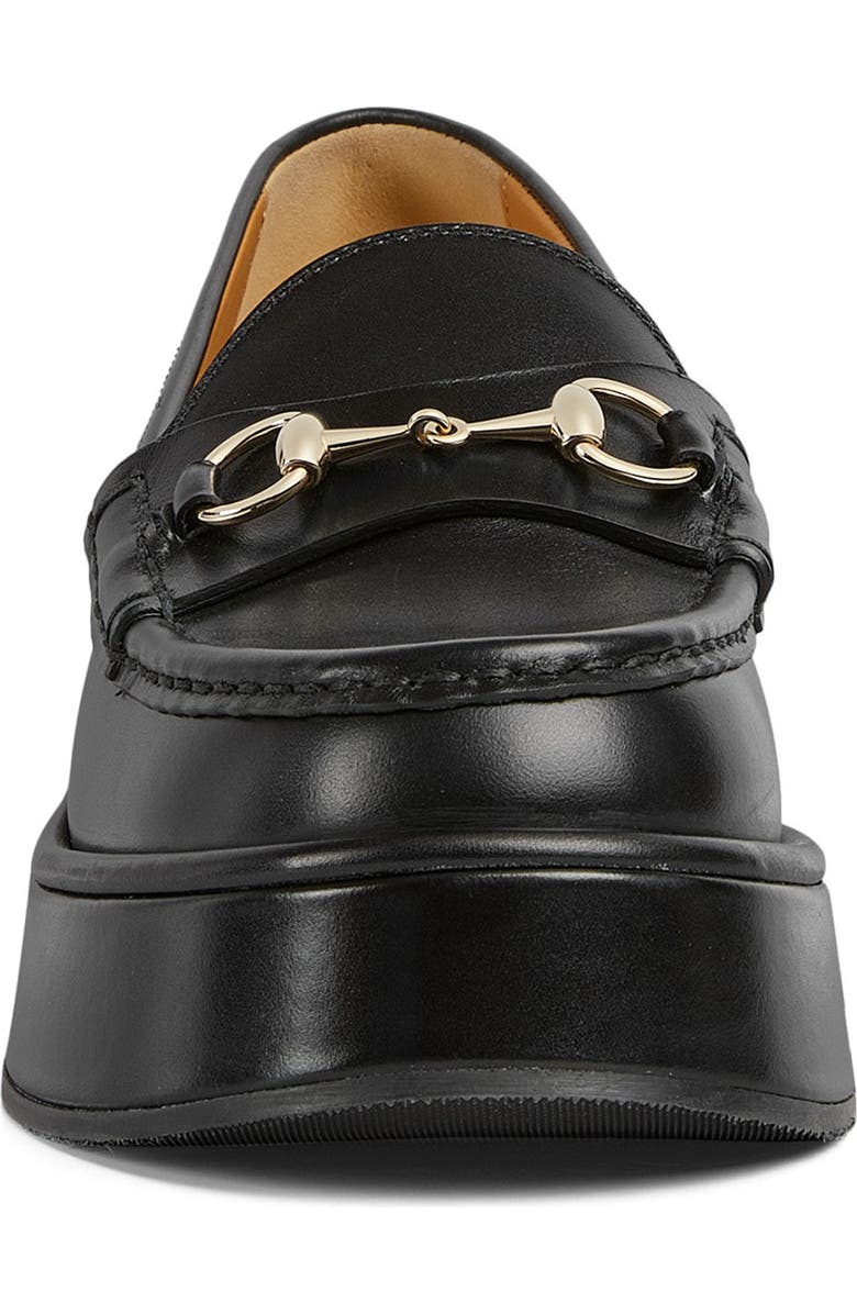 Gucci Ilde Horsebit Flatform Loafer, Alternate, color, Black