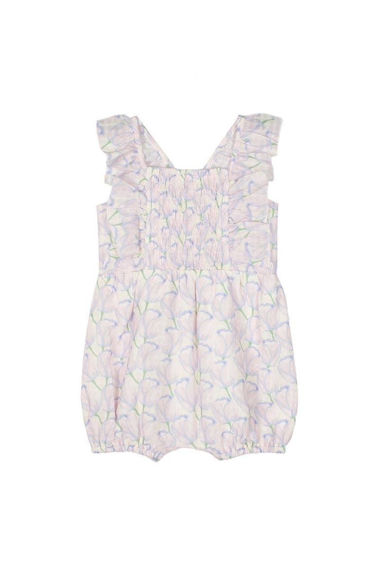 Mabel + Honey Lily Baby Romper, Main, color, Purple