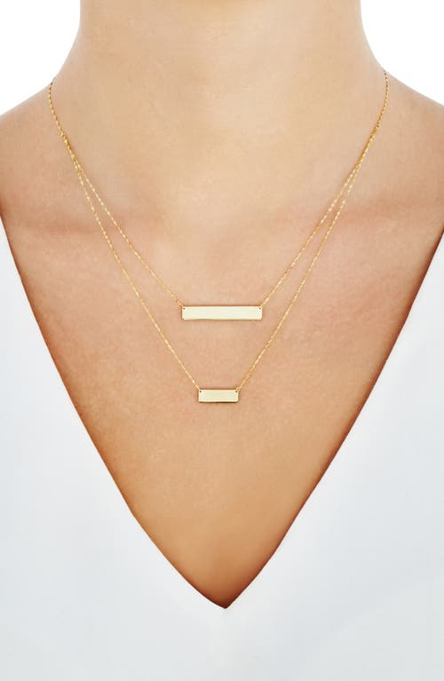 Frankie & Zoe Bar Pendant Layered Necklace In Gold