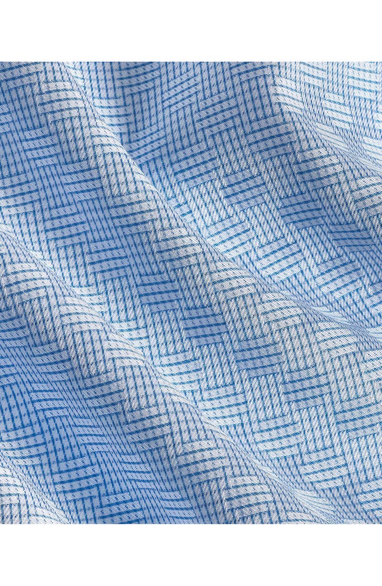 David Donahue Trim Fit Dobby Twill Cotton Dress Shirt, Alternate, color, Sky