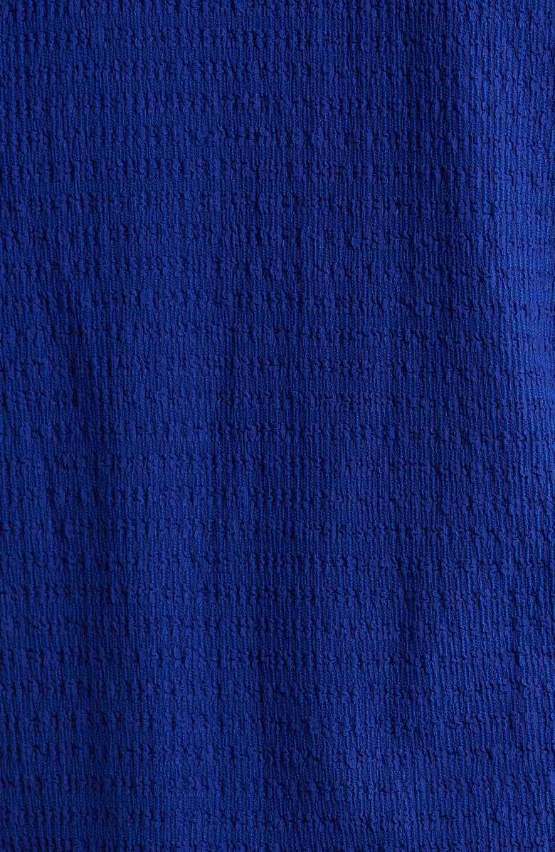 KASPER Ridge Knit Button-Up Shirt, Alternate, color, Royal Signature