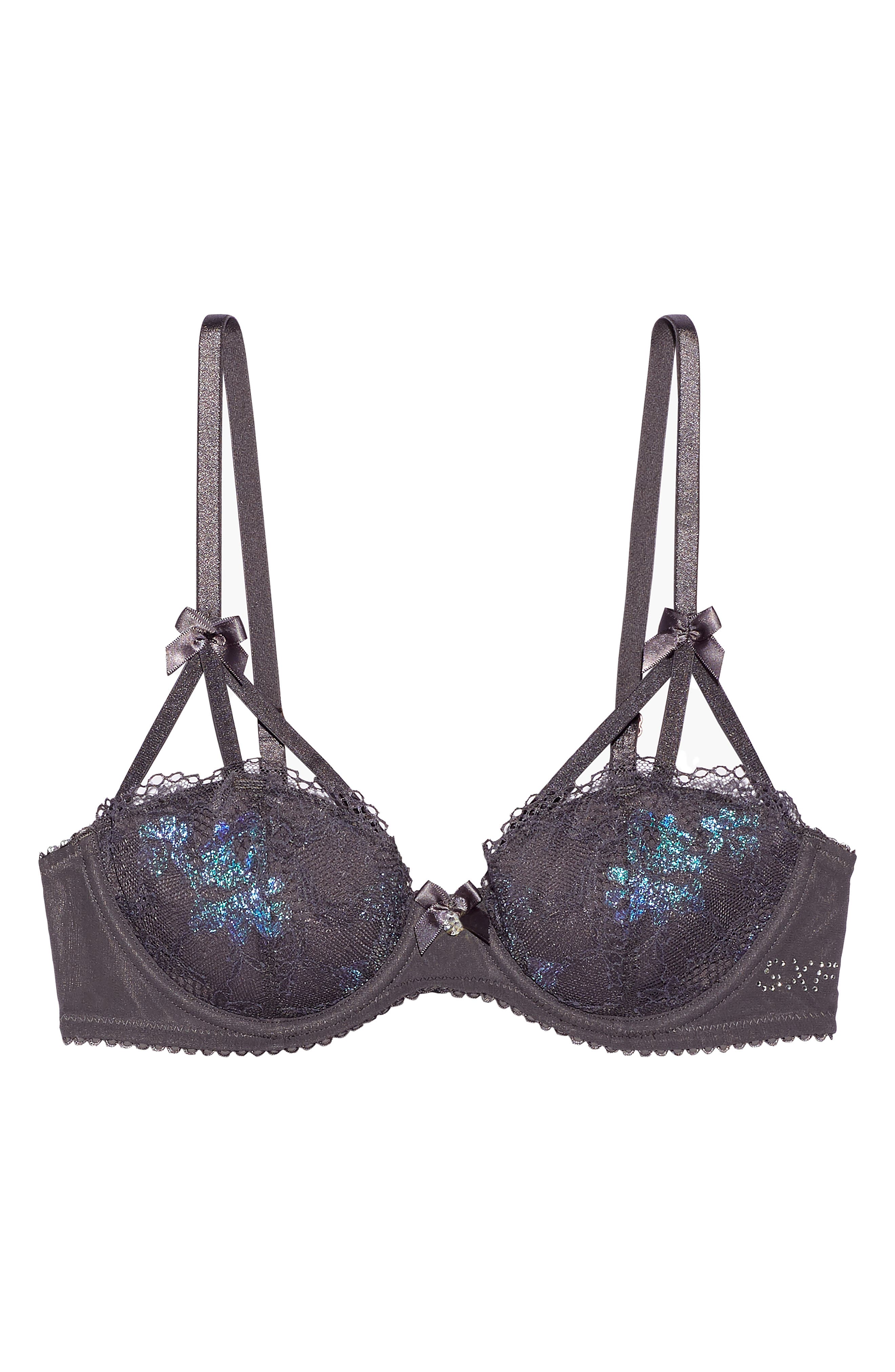SAVAGE X FENTY Living in the Clouds Iridescent Lace Caged Demi Bra