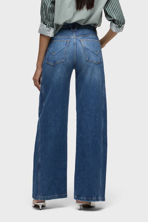 Hudson Jeans James Seamed Wide Leg In Blue