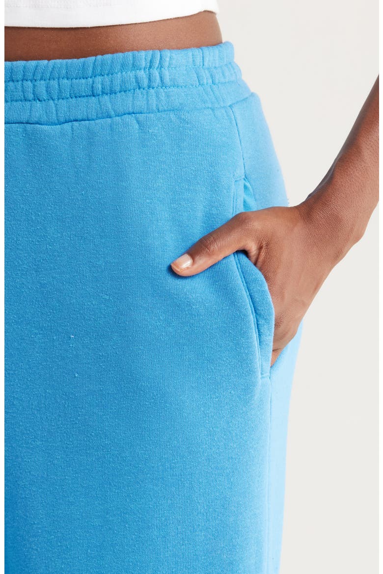 Rugby Stitch Wide Leg Sweatpants, Alternate, color, COBALT/ BLUE