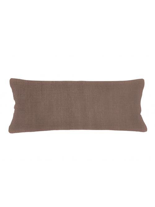Anaya So Soft Linen Pillow With Down Alternative Insert In Mocha Brown