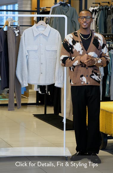 FRAME Linen & Wool Tweed Overshirt (Men) | Nordstromrack