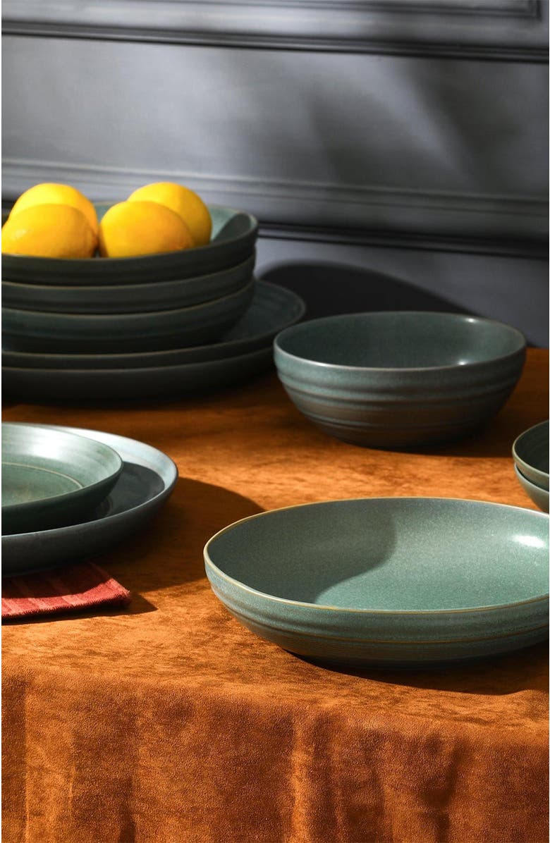 Stone Lain Elio Stoneware 4-Piece Pasta Bowl Set, Alternate, color, Green