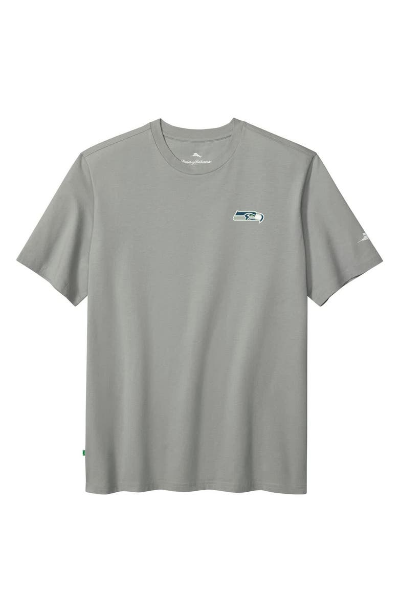Tommy Bahama Men's Tommy Bahama  Gray Seattle Seahawks Huddle & Hang Tens T-Shirt, Alternate, color, 