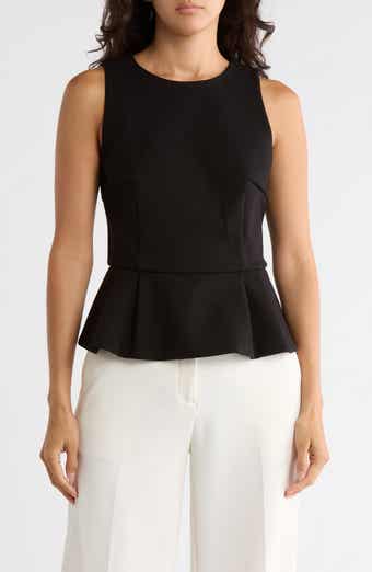 T Tahari Sleeveless Peplum Top