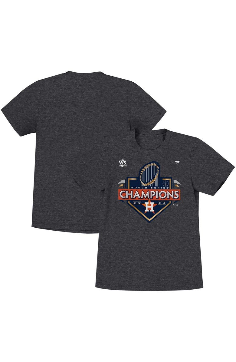 FANATICS Toddler Fanatics Branded Heather Charcoal Houston Astros 2022 World Series Champions Locker Room T-Shirt, Main, color, 