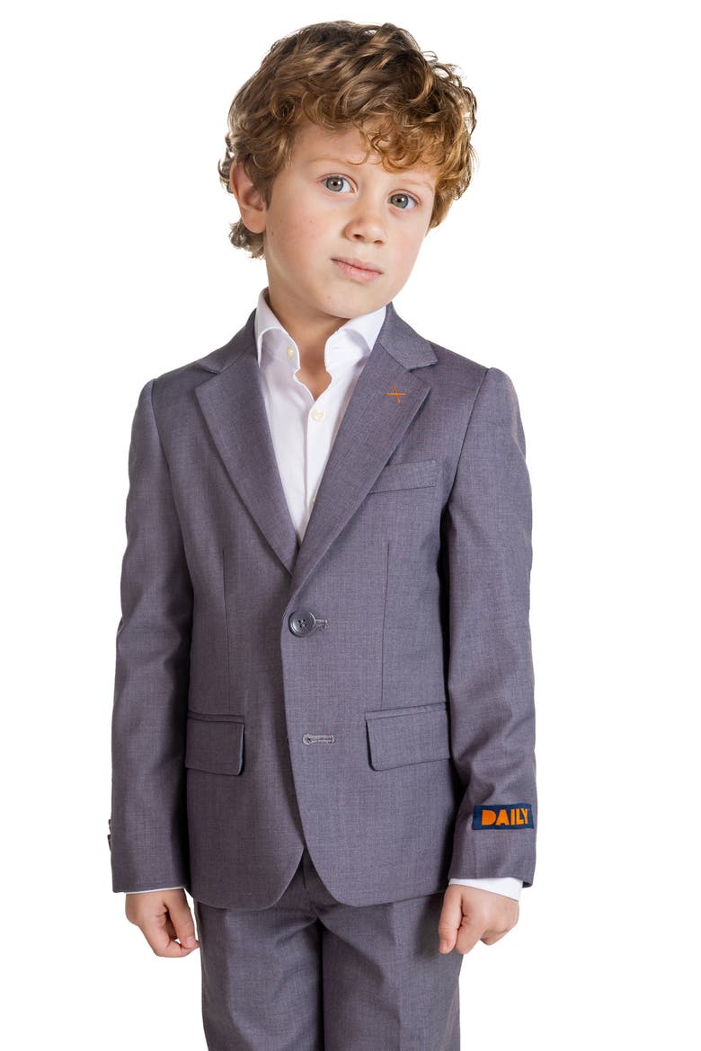 Kids' Daily Suit Coat & Pants Set, Alternate, color, GREY