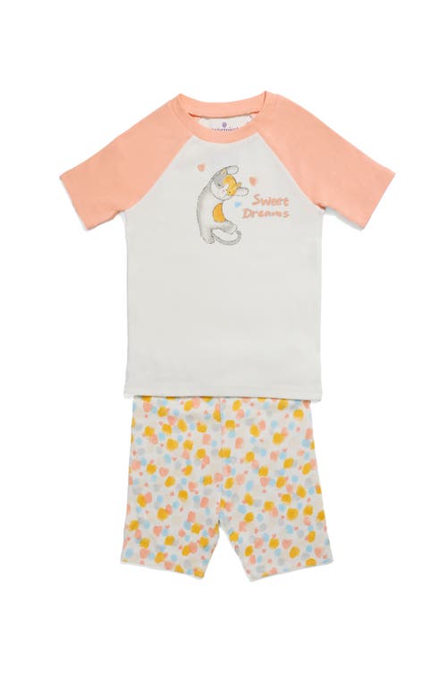 Warmies Calico Cat Shorties Pj Set In Pink
