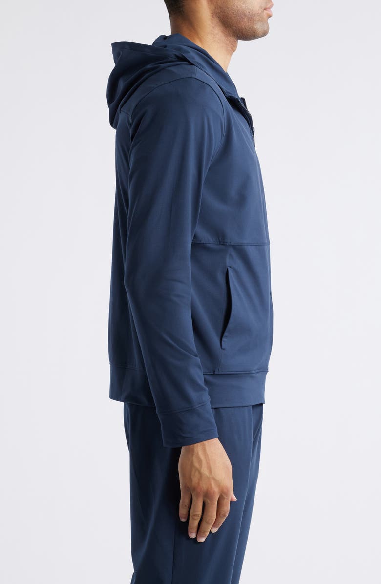 Zella Live In Hybrid Zip Hoodie, Alternate, color, Navy Eclipse