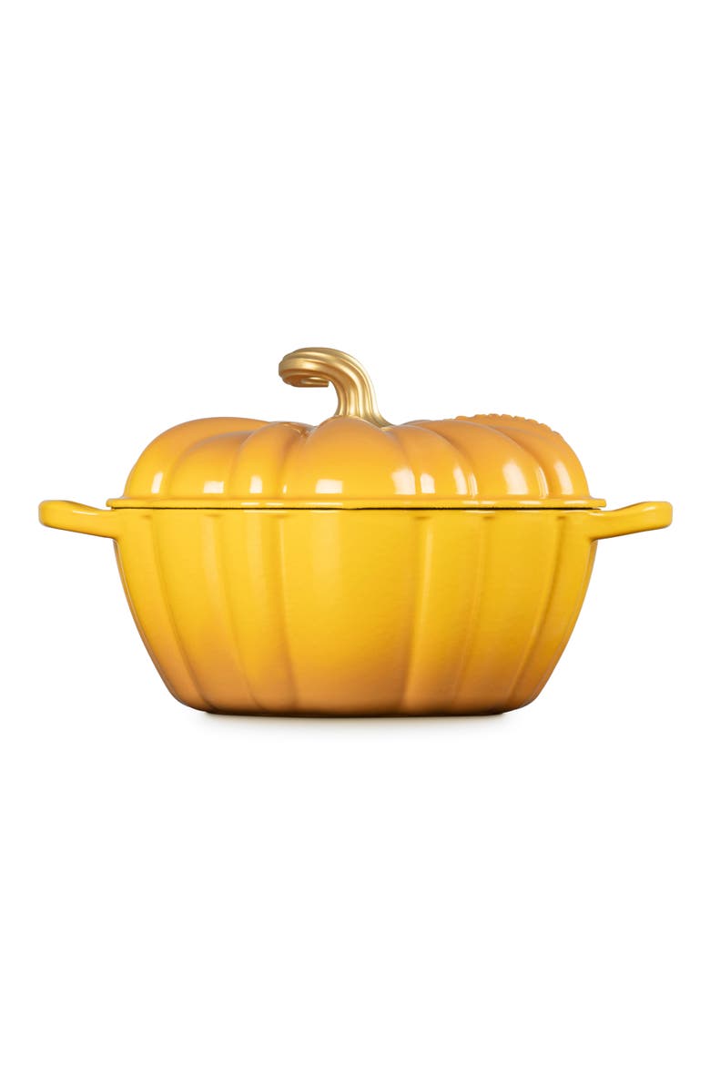 Pumpkin Enameled Cast Iron Cocotte, Alternate, color, NECTAR