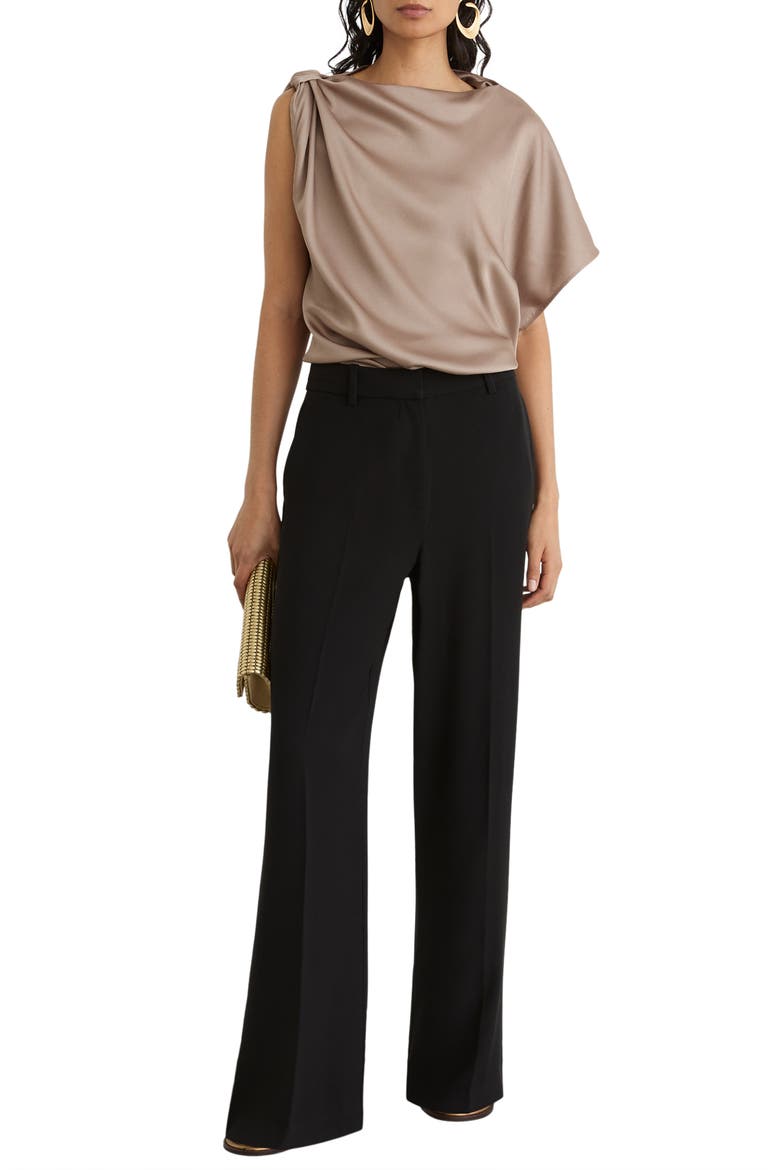 Kezia Twisted Draped Top, Alternate, color, CHAMPAGNE NEUTRAL