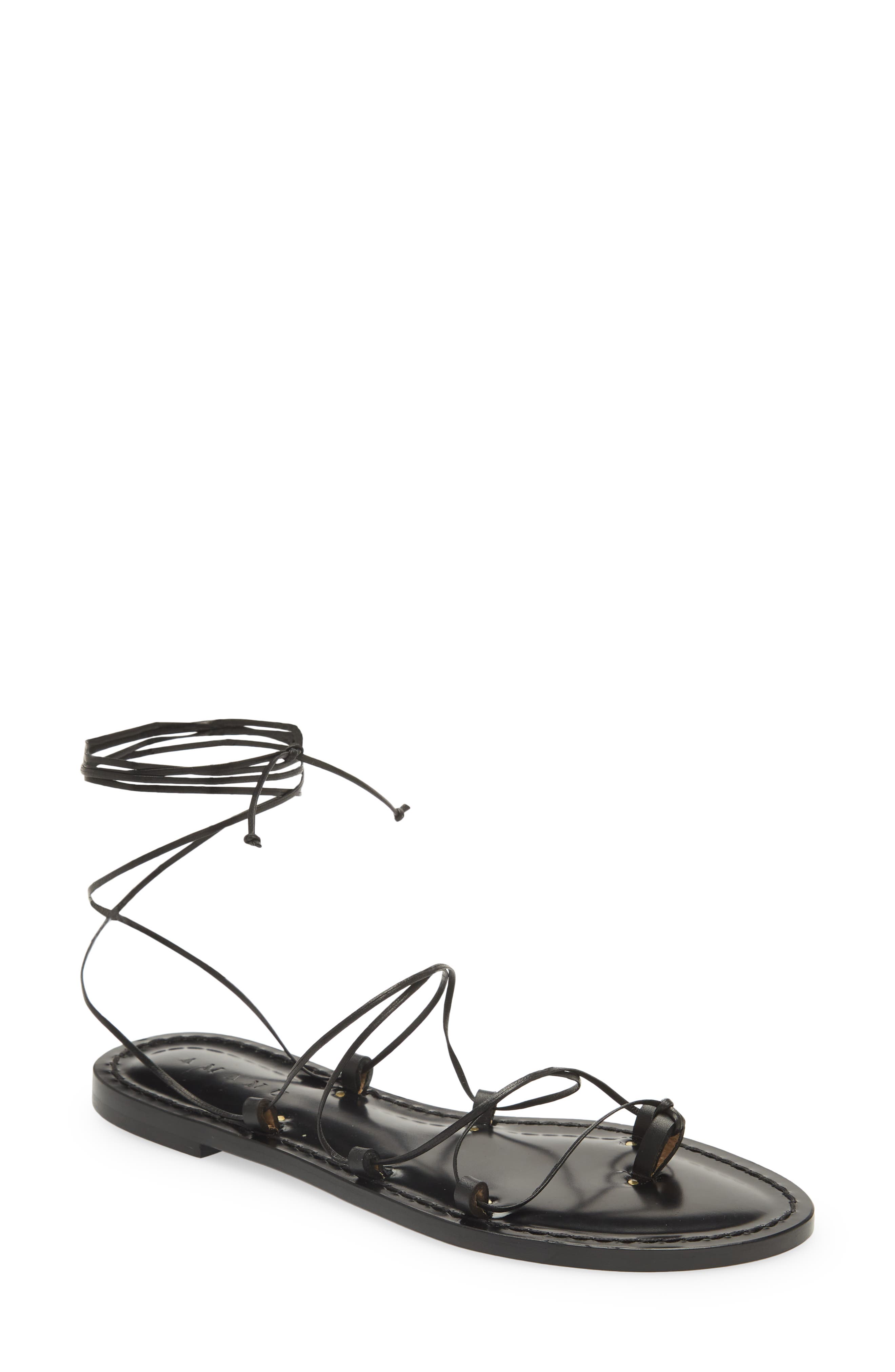 AMANU Style 10 Serengeti Strappy Ankle Tie Sandal, Main, color, 