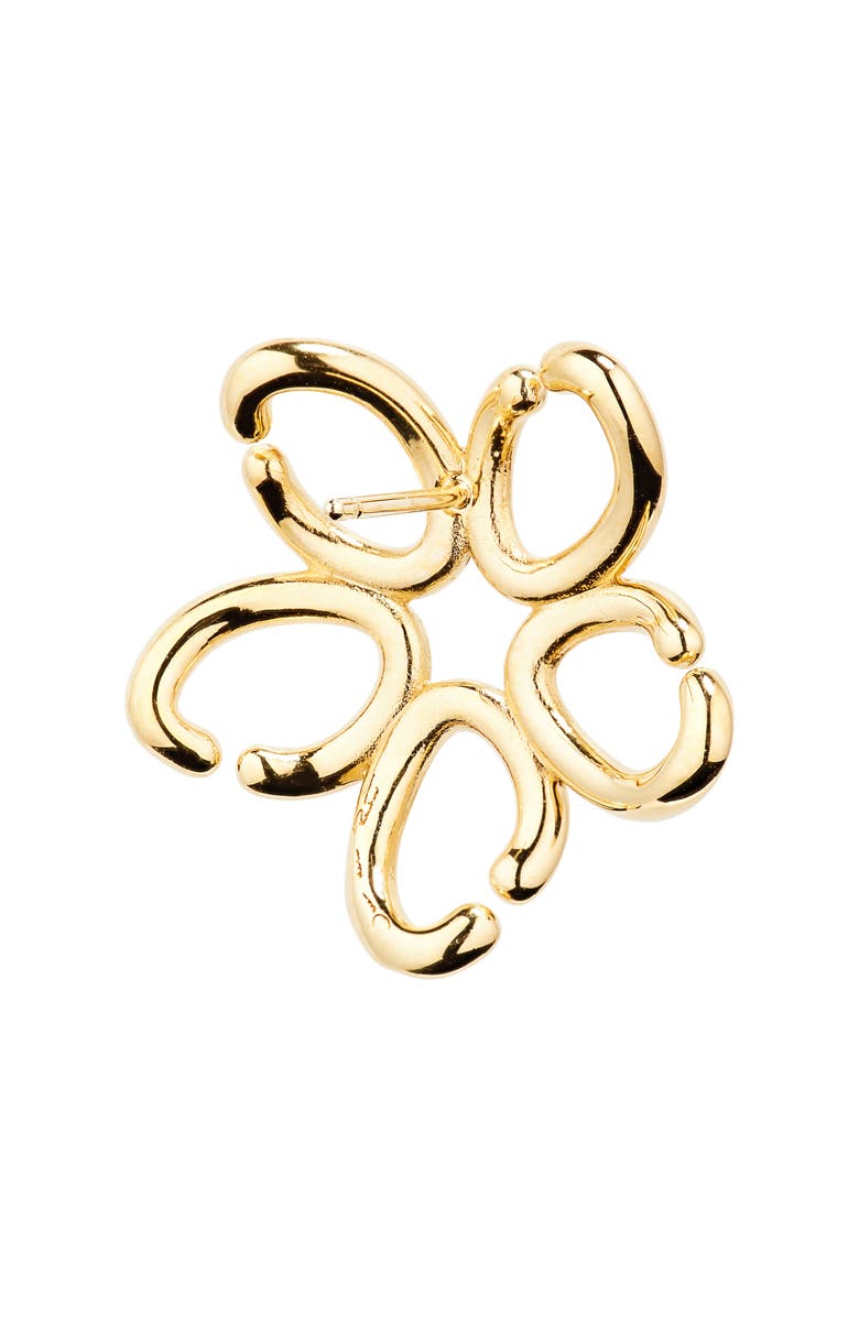 Oscar de la Renta Flower Stud Earrings, Alternate, color, Gold