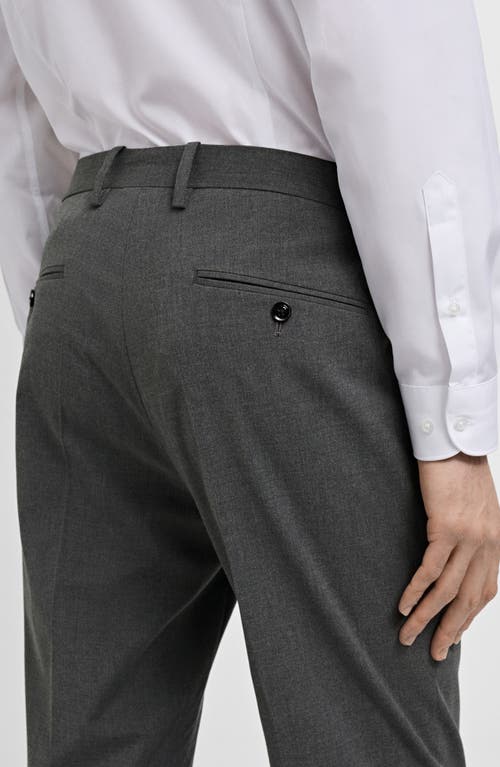 Mango Microstructured Tailored Pants In Grey