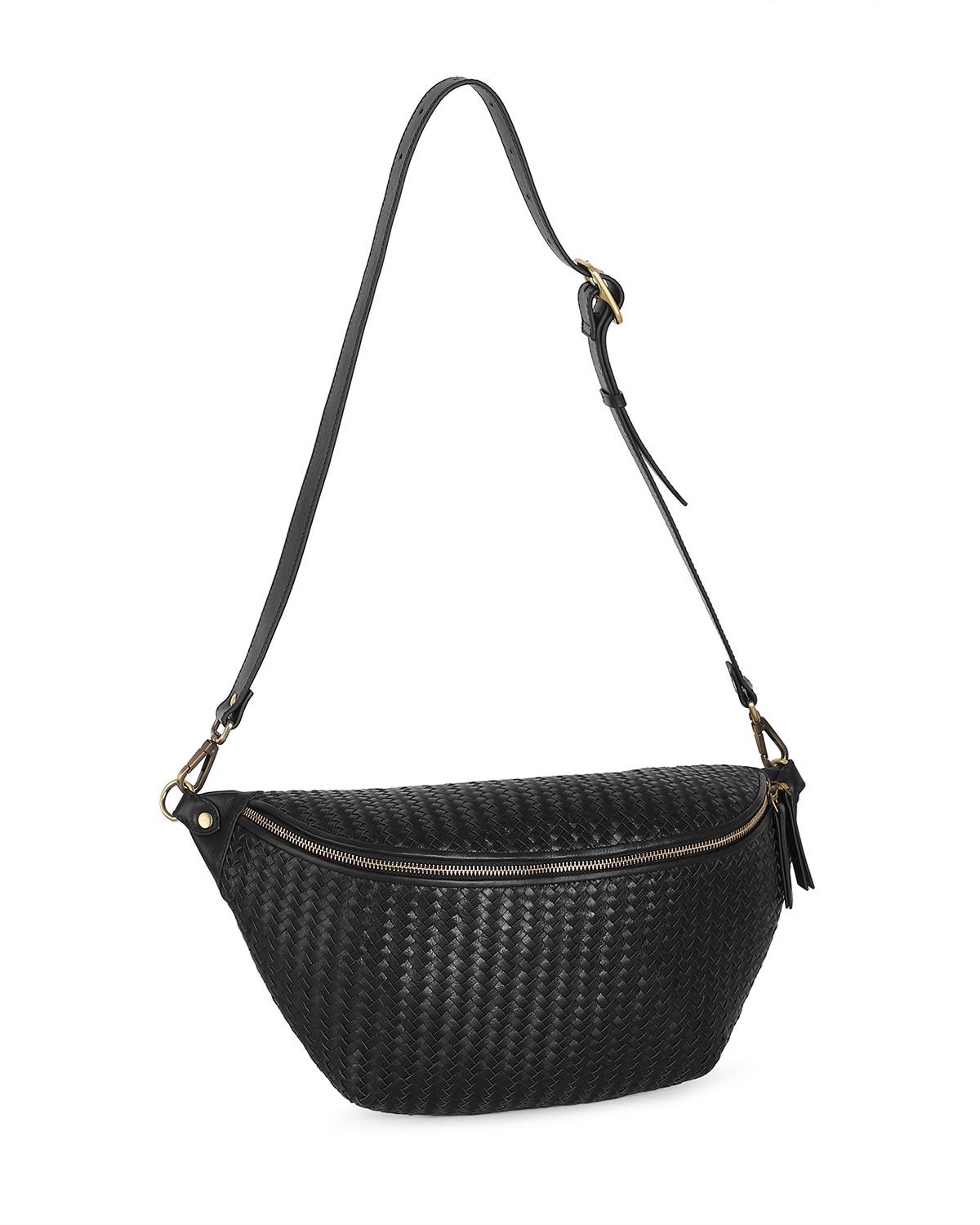 Rafe New York Large Alex Sling Crossbody, Alternate, color, Black