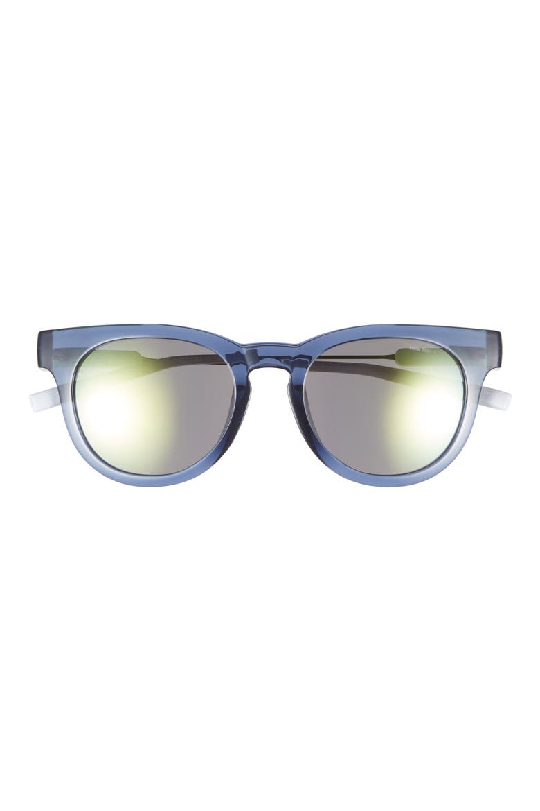 Essence Round Sunglasses, Main, color, DIFFUSED BLUE / YELLOW MIRROR