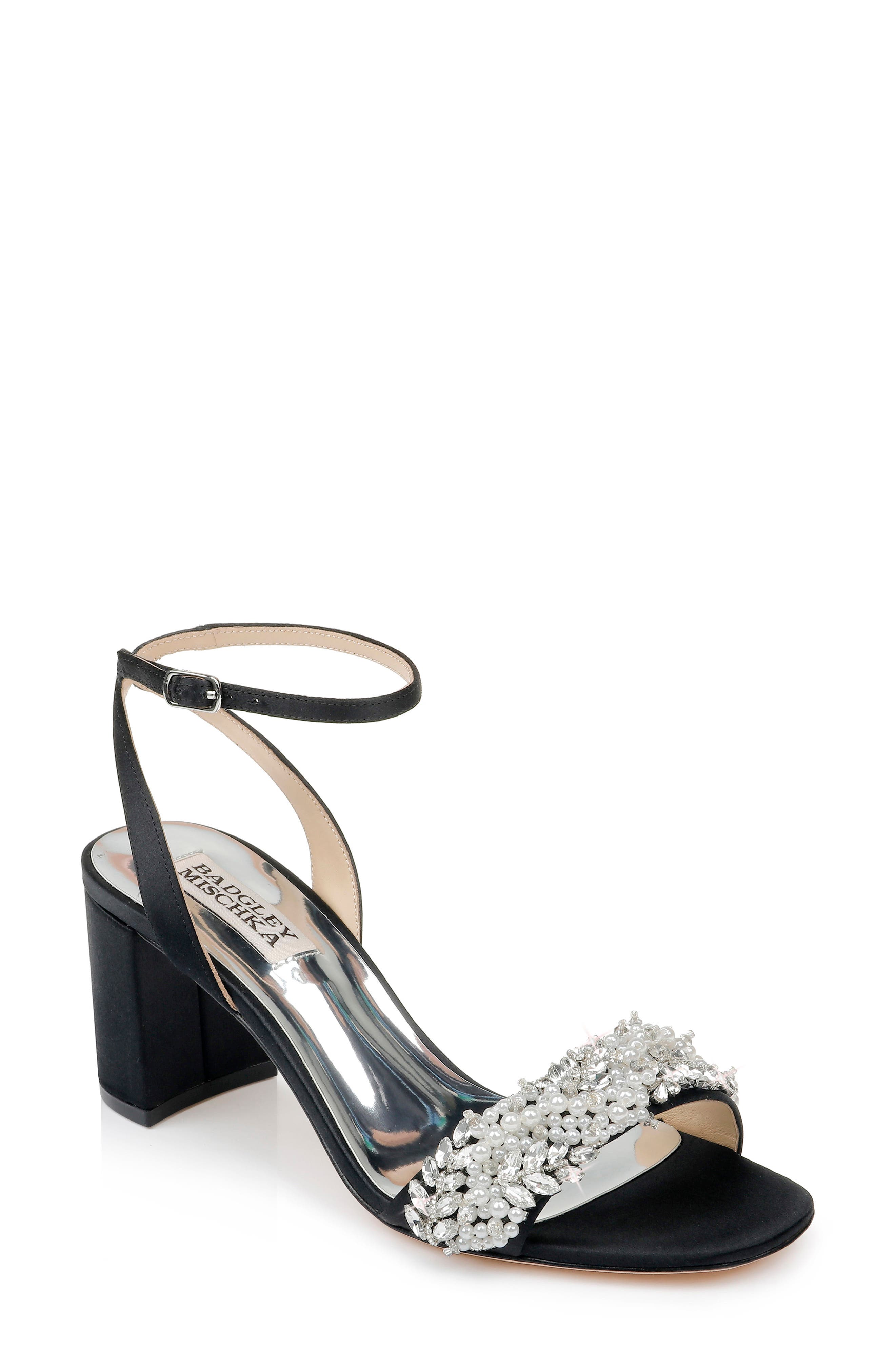 Badgley Mischka Collection Clara Embellished Sandal, Main, color, 