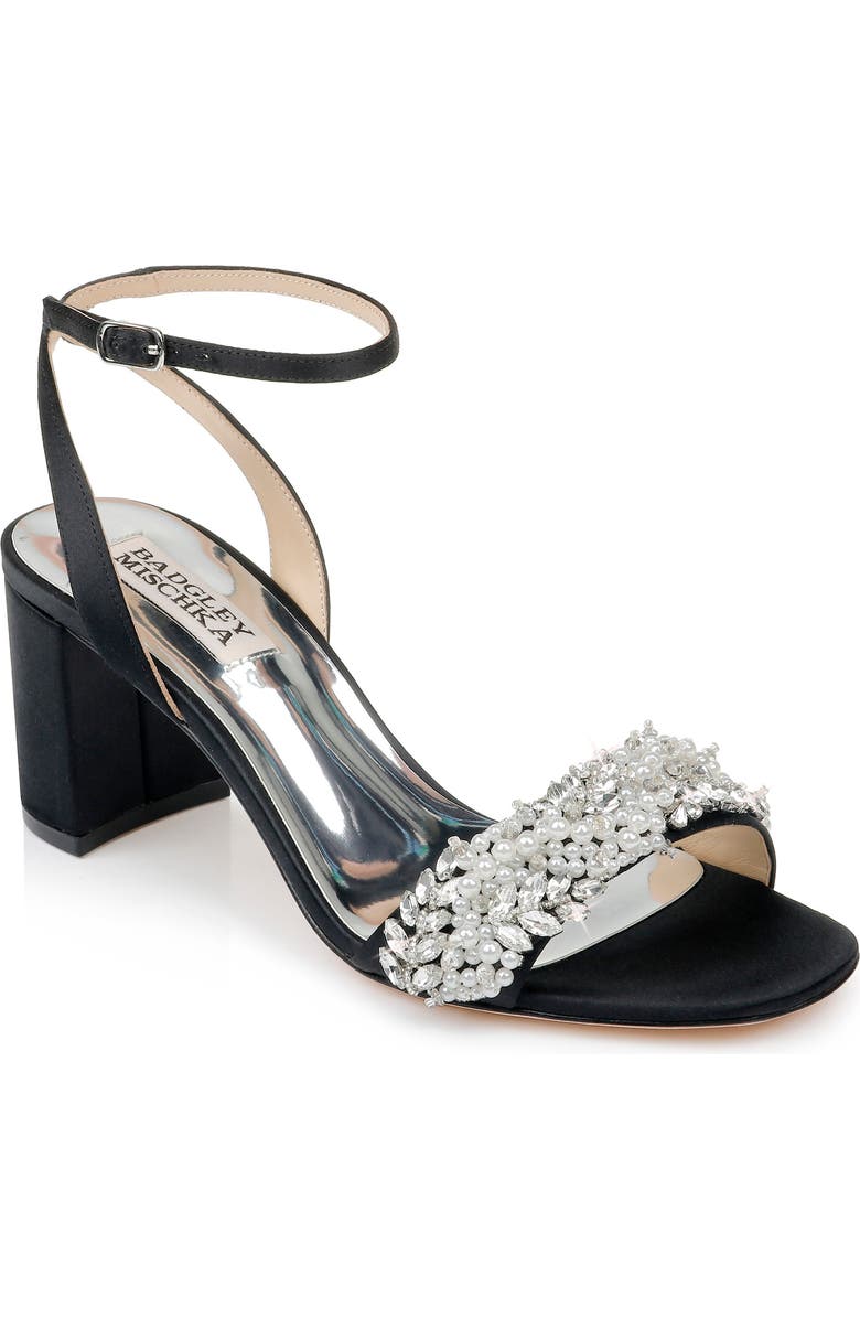 Badgley Mischka Collection Clara Embellished Sandal, Main, color,