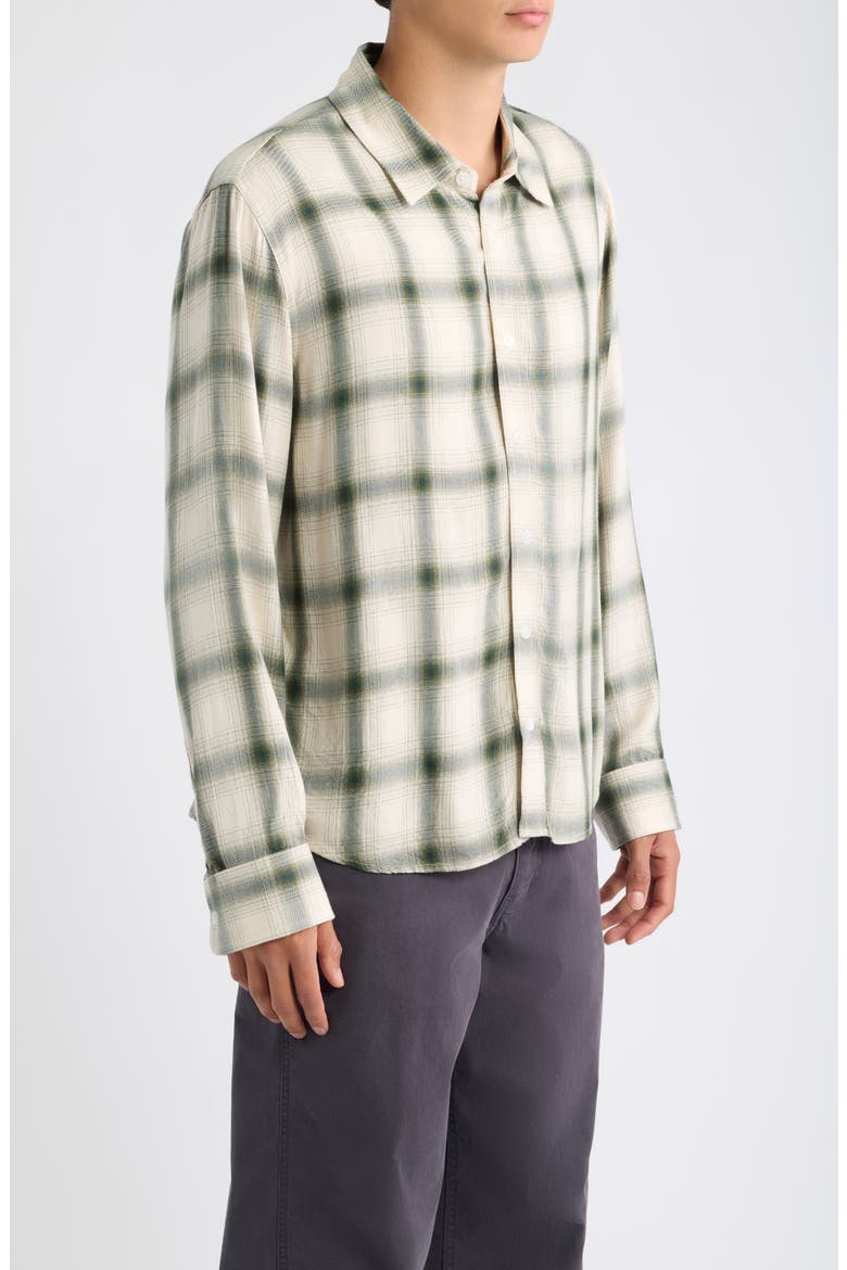 Shadow Check Button-Up Shirt, Alternate, color, GRN