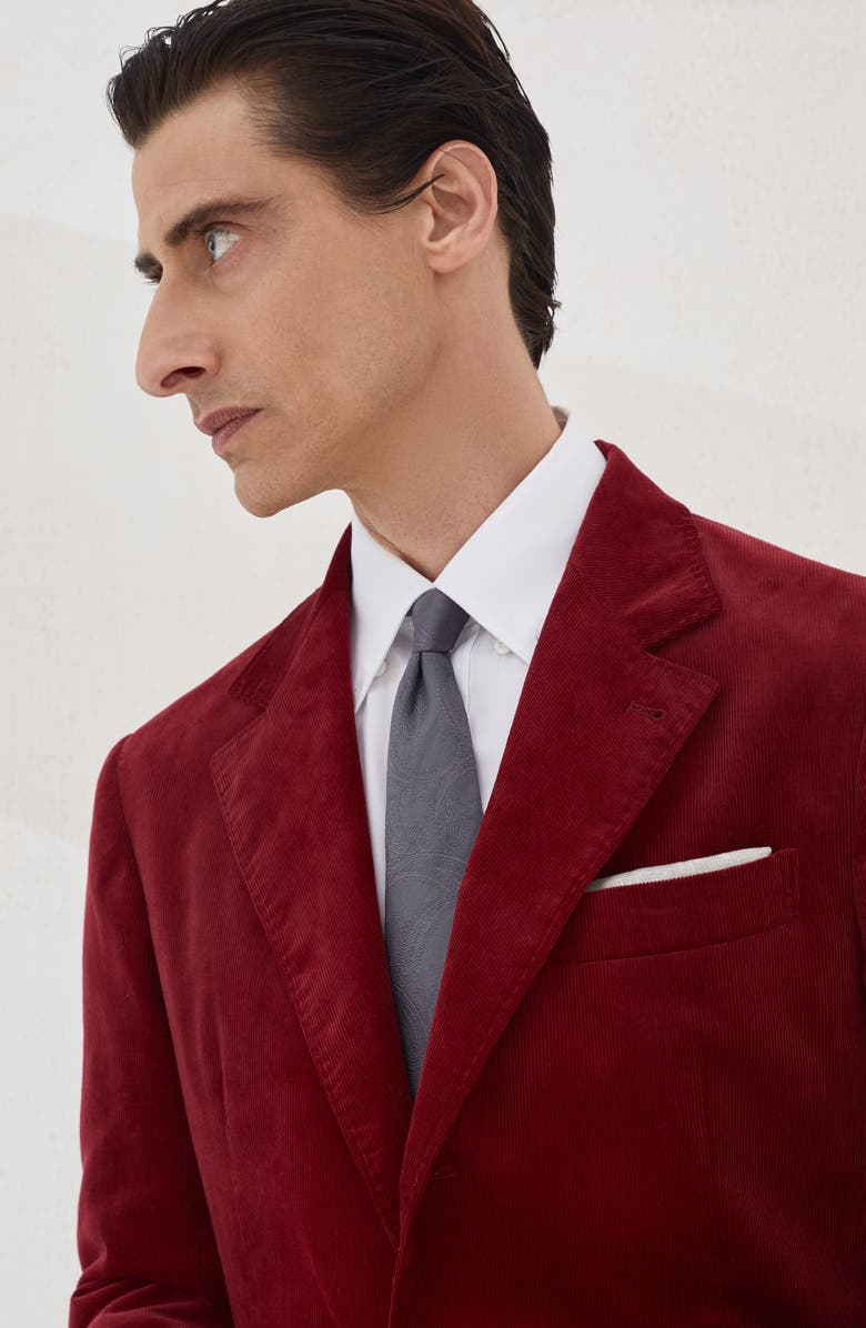 Brunello Cucinelli Velvet blazer, Alternate, color, Purple-Red