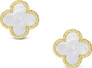 Lily Nily Kids' Mother-of-Pearl Clover Stud Earrings