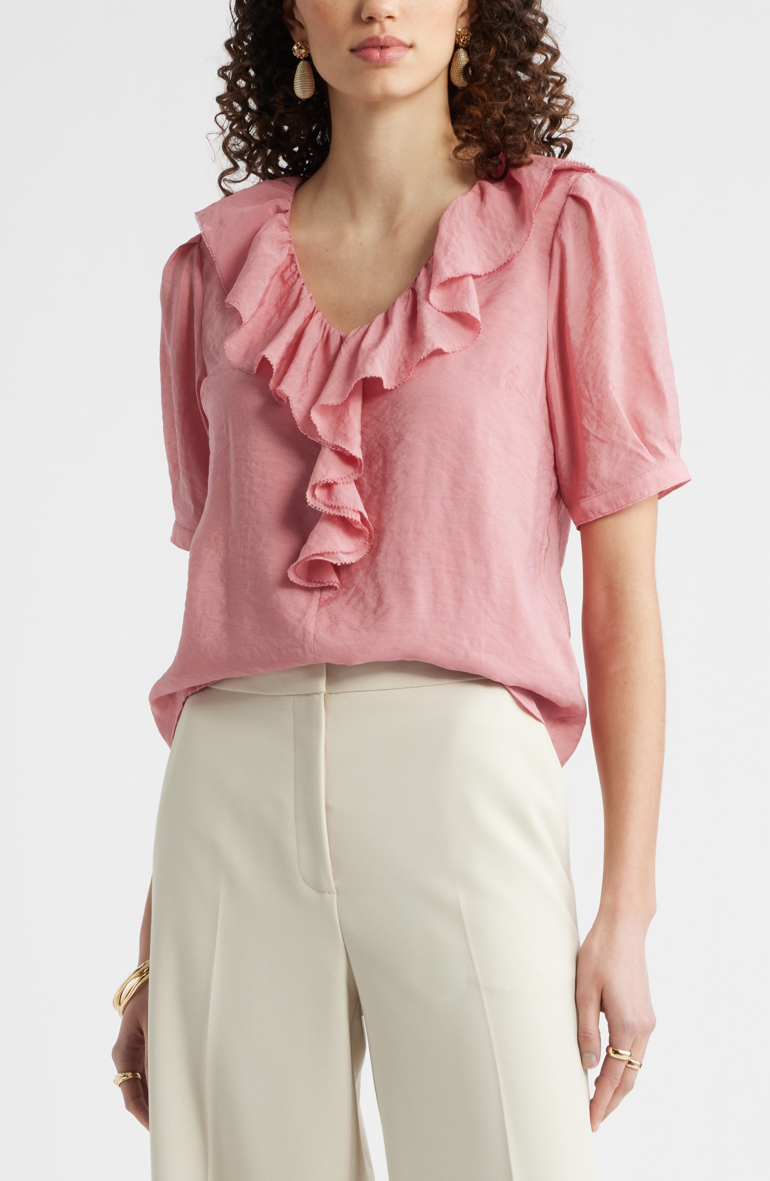Ruffle Crinkle Semisheer Top - image 5