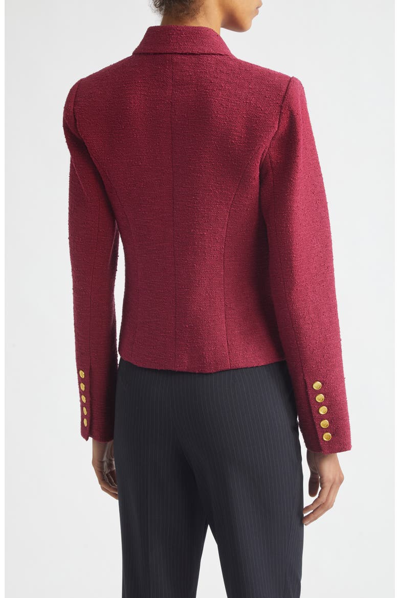Brooke Texture Double Breasted Crop Blazer, Alternate, color, RHODODENDRON/ BLURRED ROSE