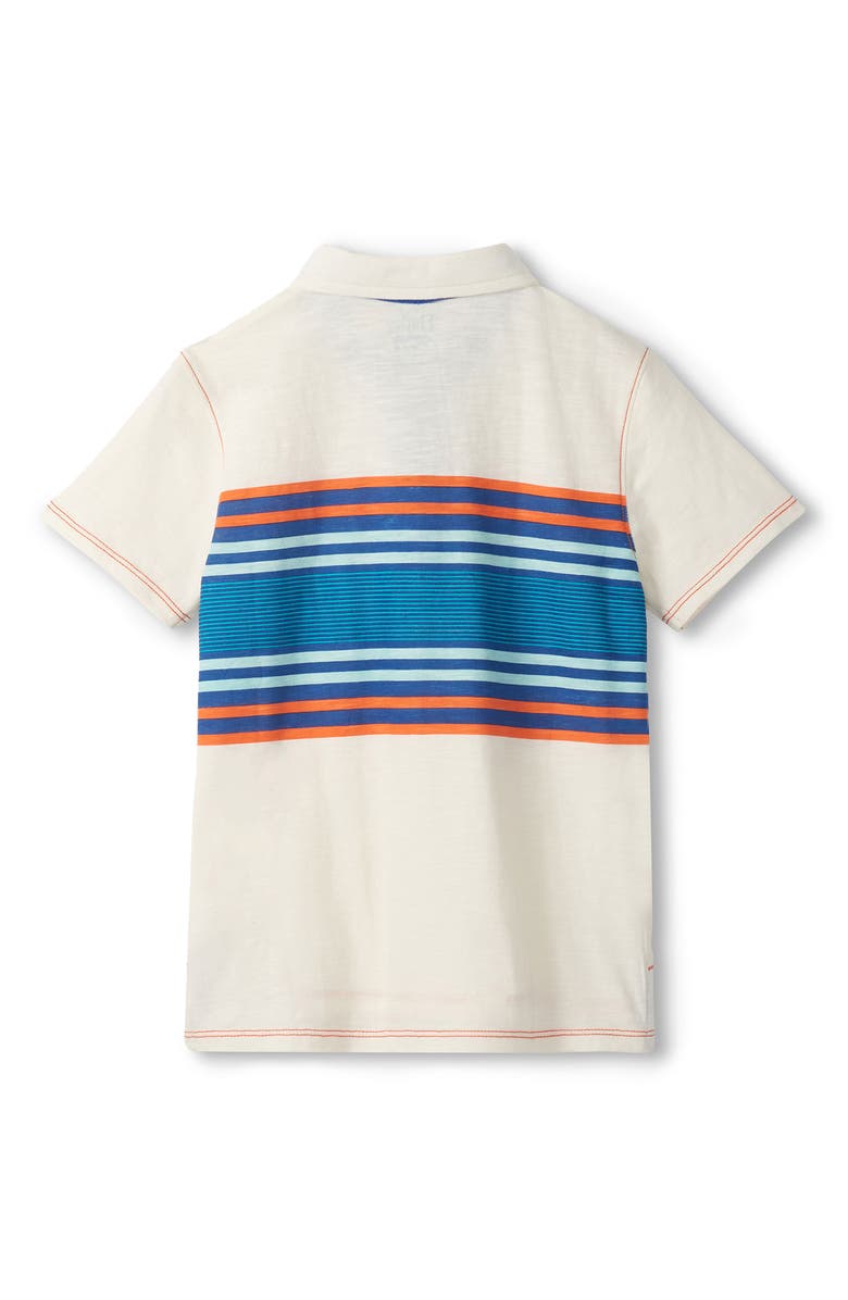 Hatley Kids' Colorblock Stripe Polo, Alternate, color, Cami Lace