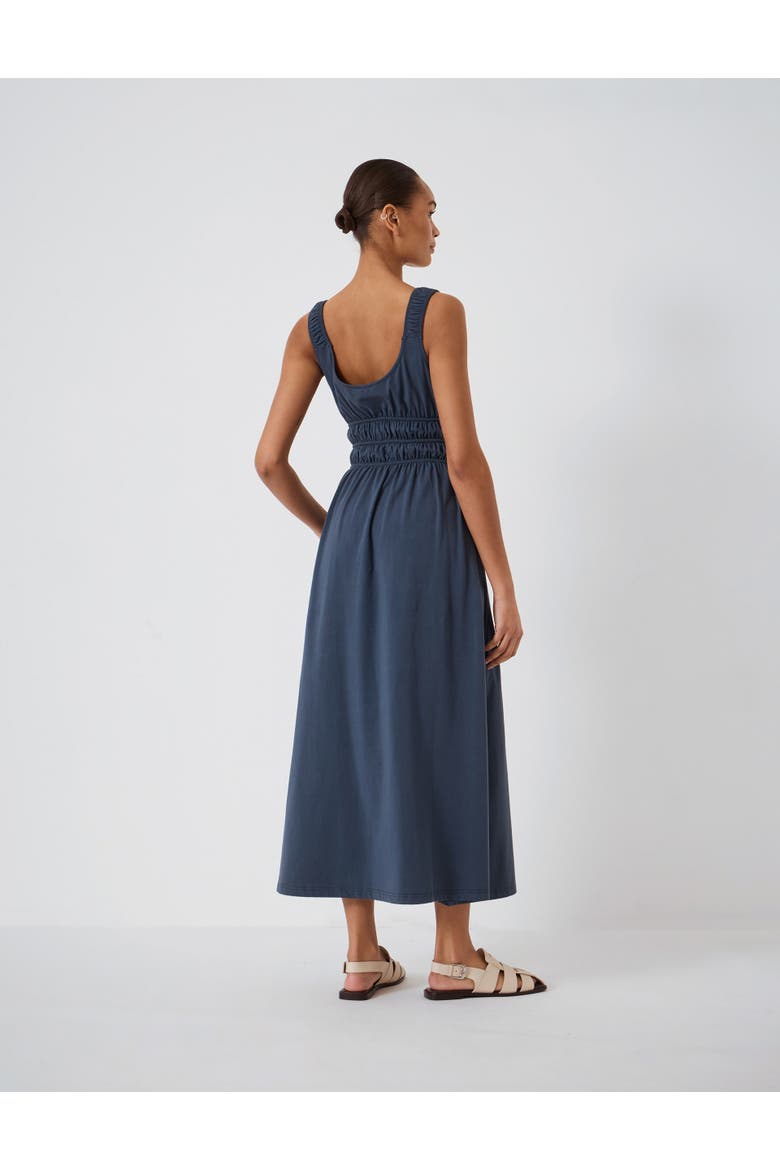 Scoop Neck Gathered Strap Maxi Dress, Alternate, color, Navy Blue