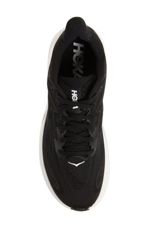 Hoka Men's Clifton 10 Sneakers In Black White In Black/white
