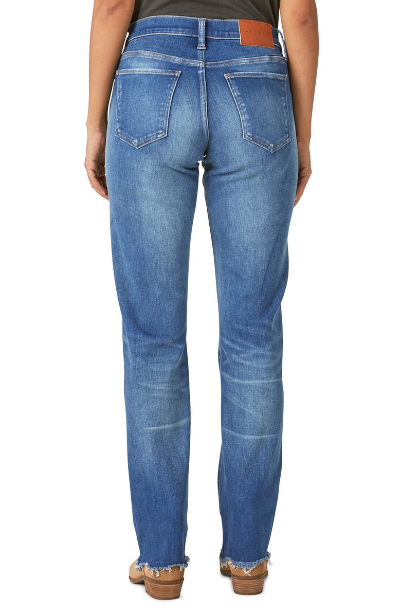 Lucky Brand Easy Rider Raw Hem Mid Rise Bootcut Jeans, Alternate, color,