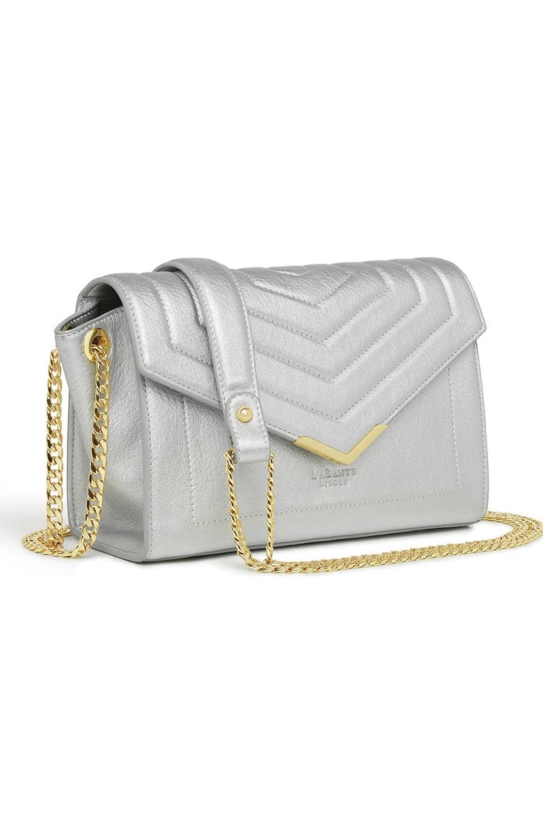LaBante London Kensington Vegan Cross-Body Bag, Alternate, color, Silver