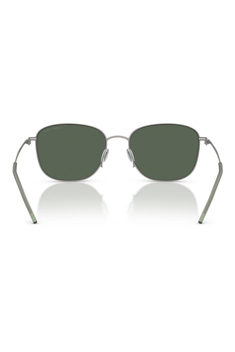 54mm Pillow Sunglasses, Alternate, color, GUNMETAL / DARK GREEN