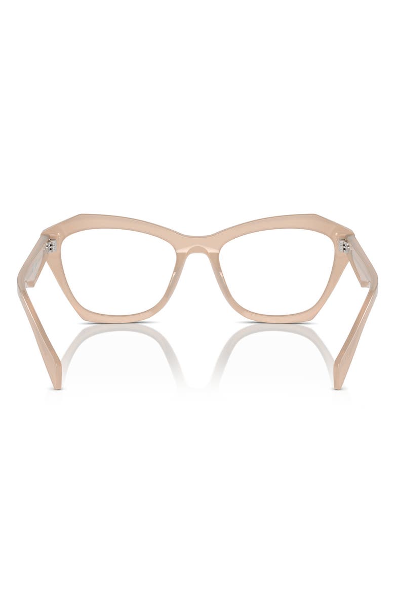 Prada 54mm Butterfly Optical Glasses, Alternate, color, White