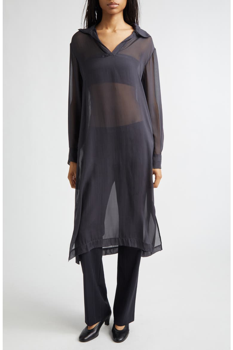 Sabre Silk Tunic Top, Alternate, color, GREY
