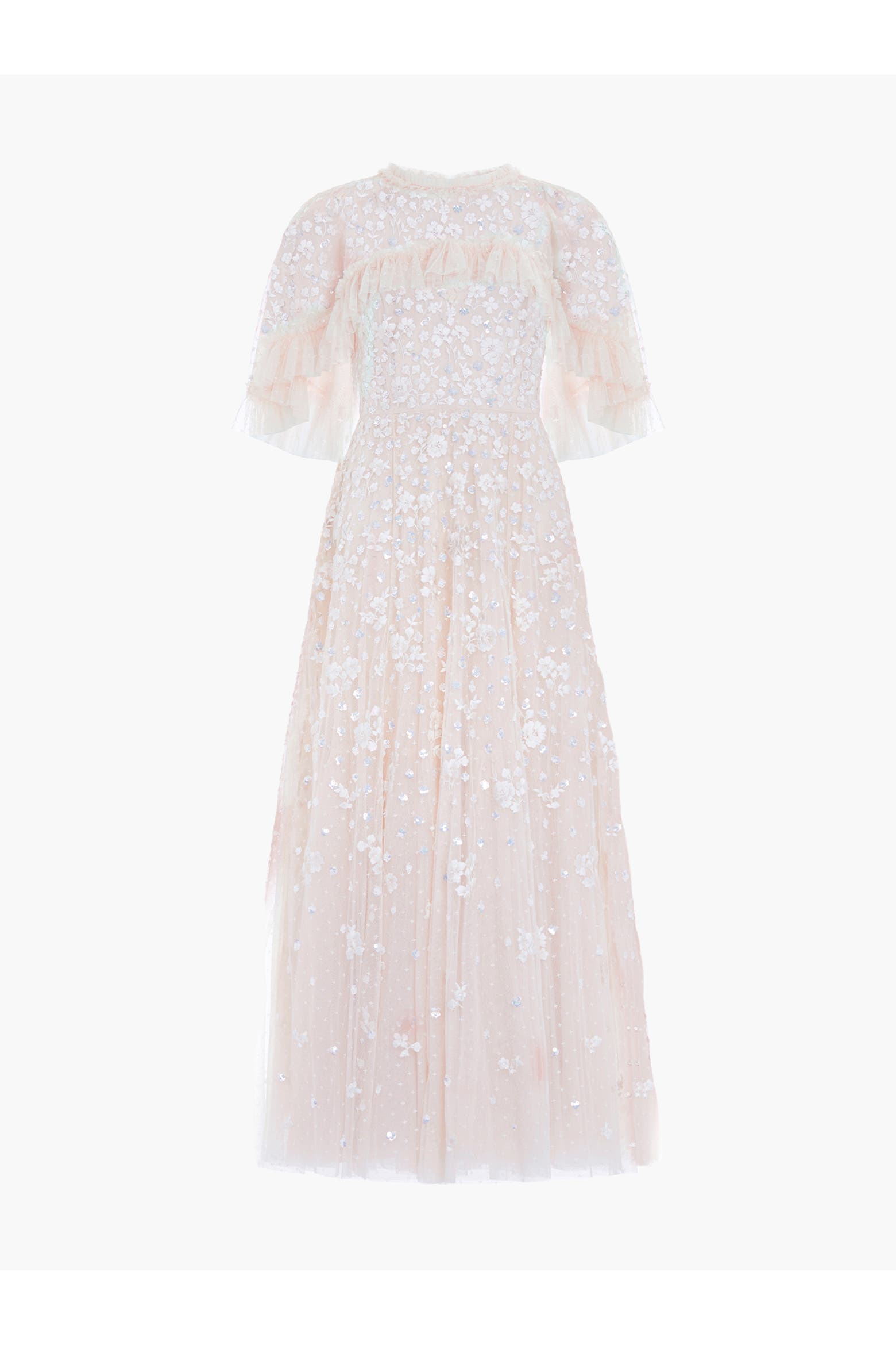 Short Syringes Needle & Thread Dahlia Ditsy Short Cape Ankle Gown (Women) | Nordstrom