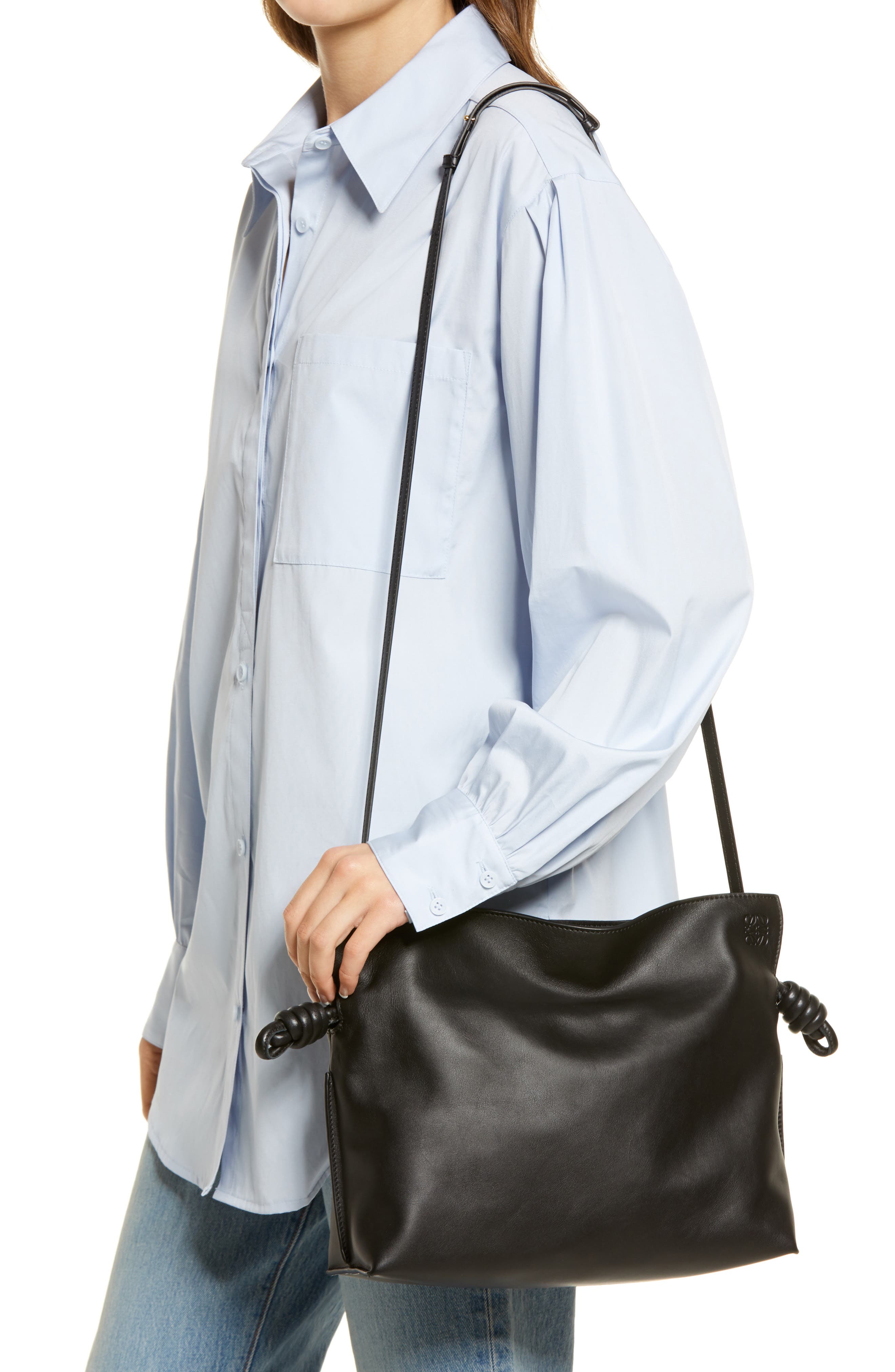 Loewe Flamenco Leather Clutch, Alternate, color, 