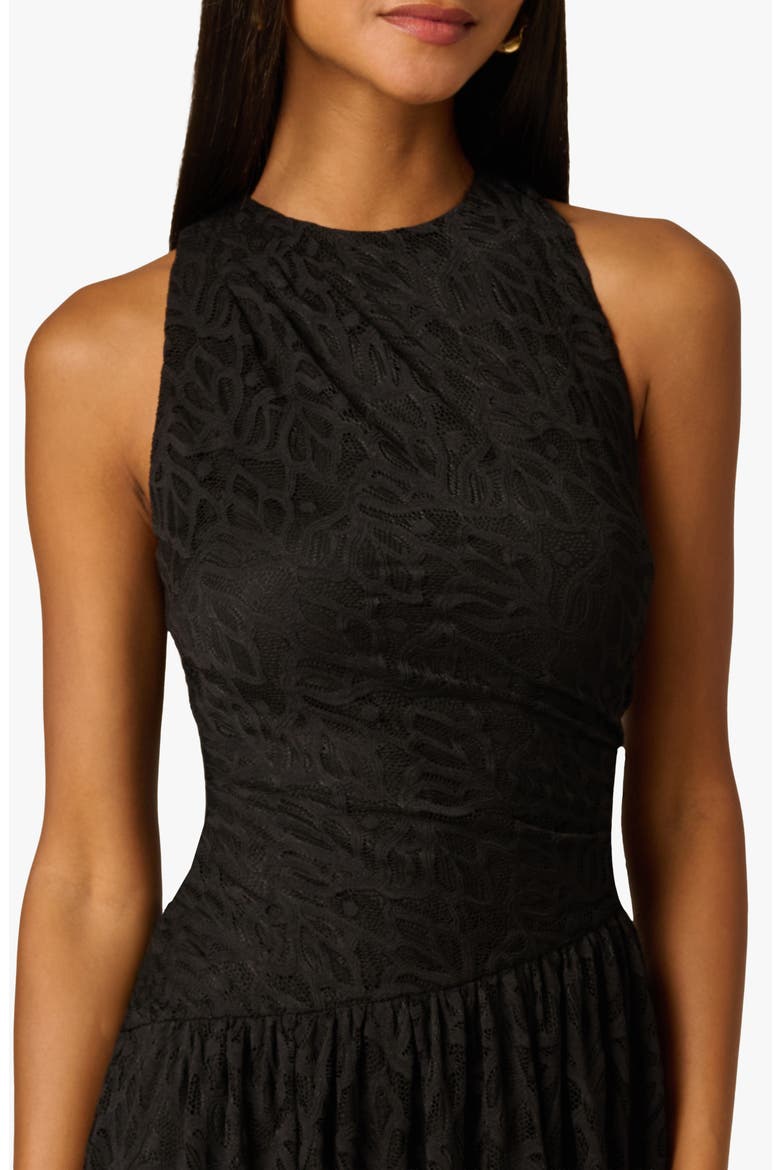 Stretch Lace Midi Dress, Alternate, color, BLACK