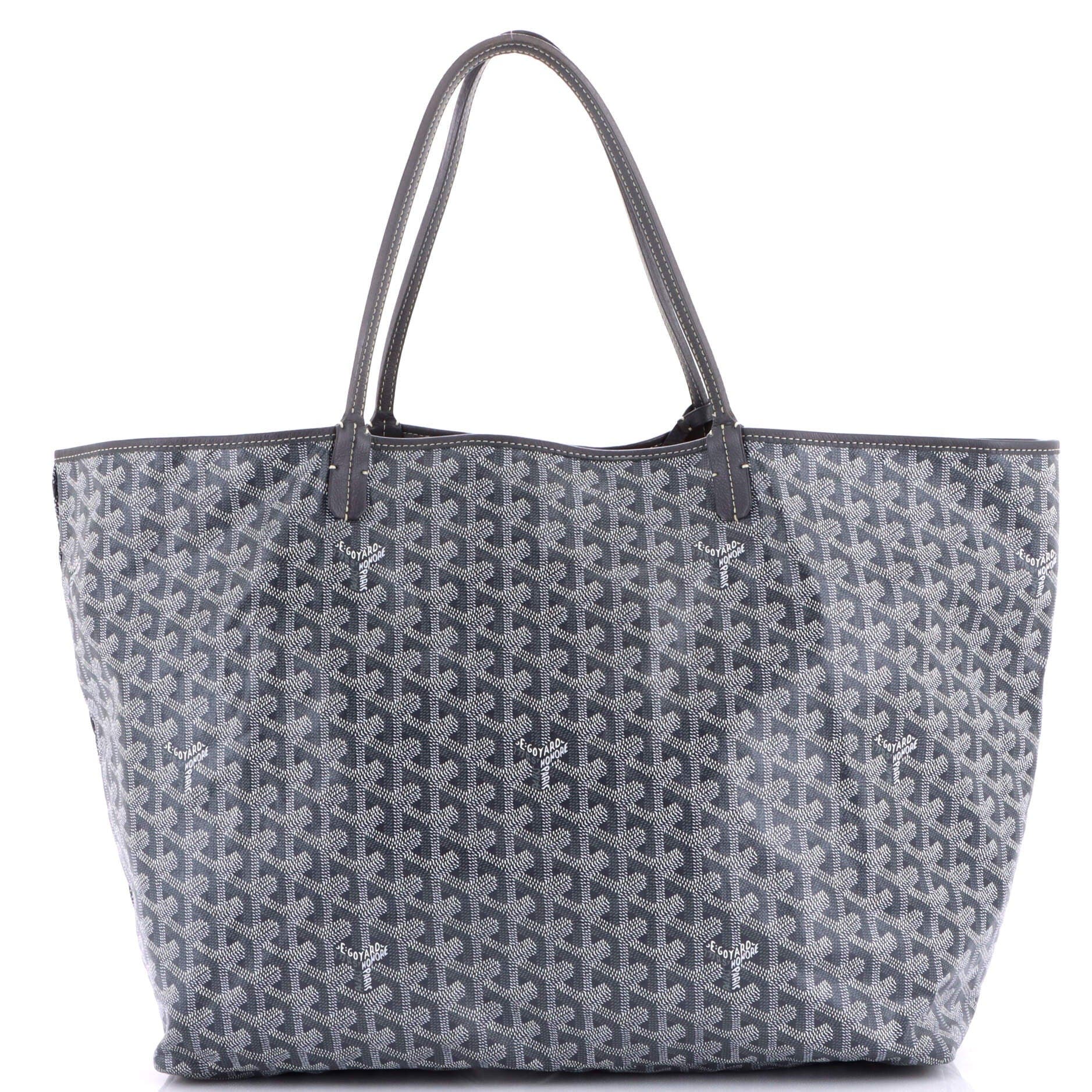 Pre-Owned Goyard Saint Louis Tote Coated Canvas GM, Main, color, Gray