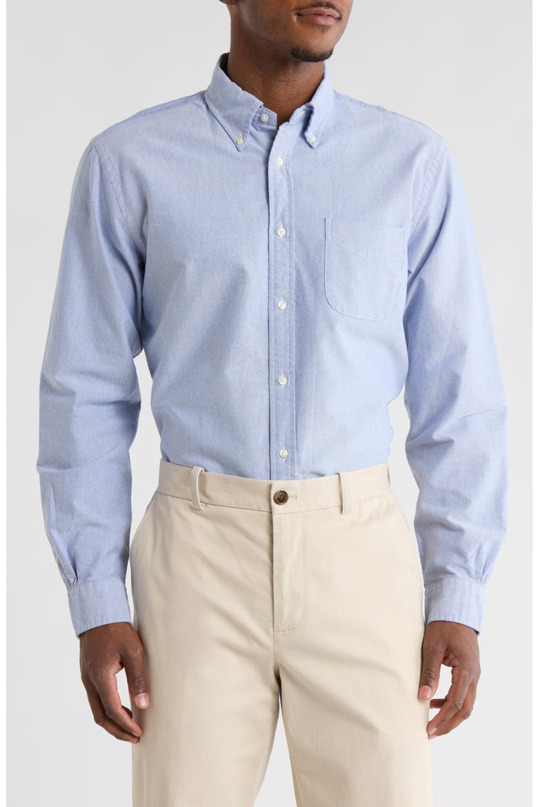 Regular Fit Solid Oxford Button-Down Shirt, Main, color, SOLIDBLUE