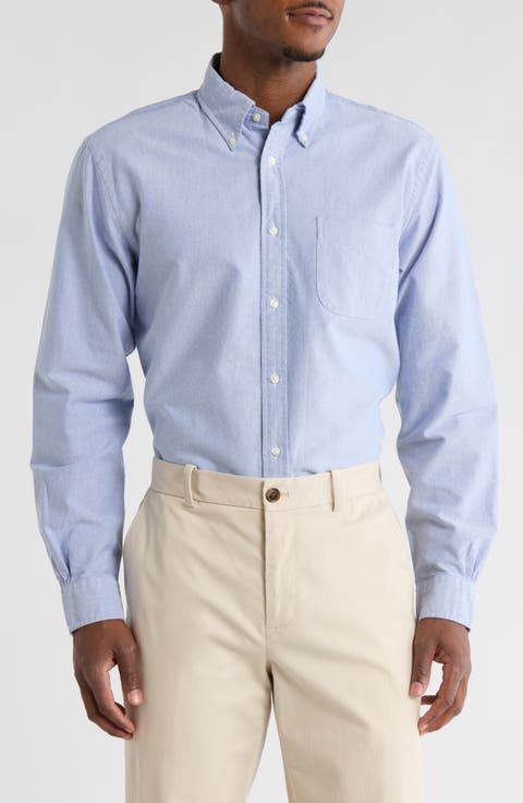 Regular Fit Solid Oxford Button-Down Shirt