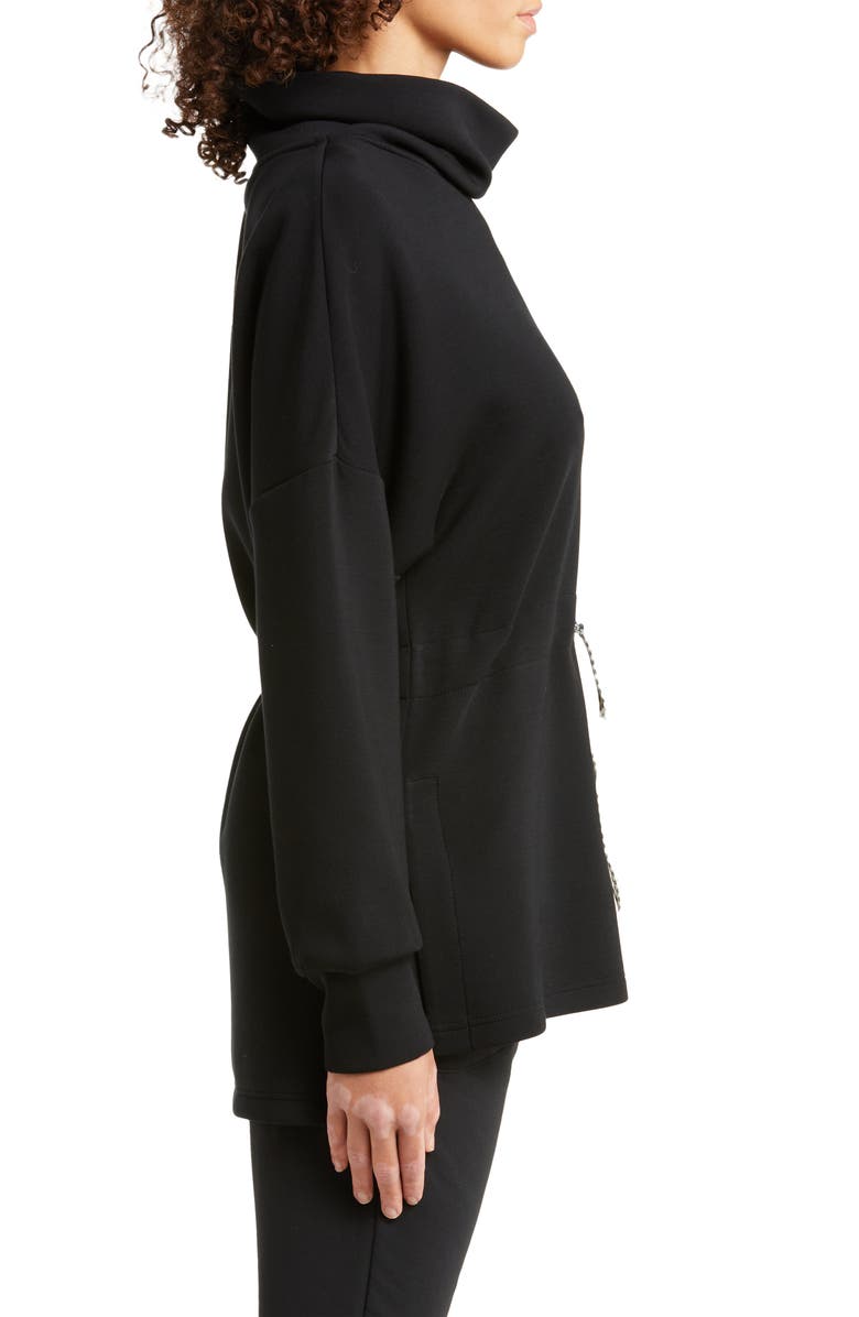Varley Freya Funnel Neck Sweatshirt, Alternate, color, Black
